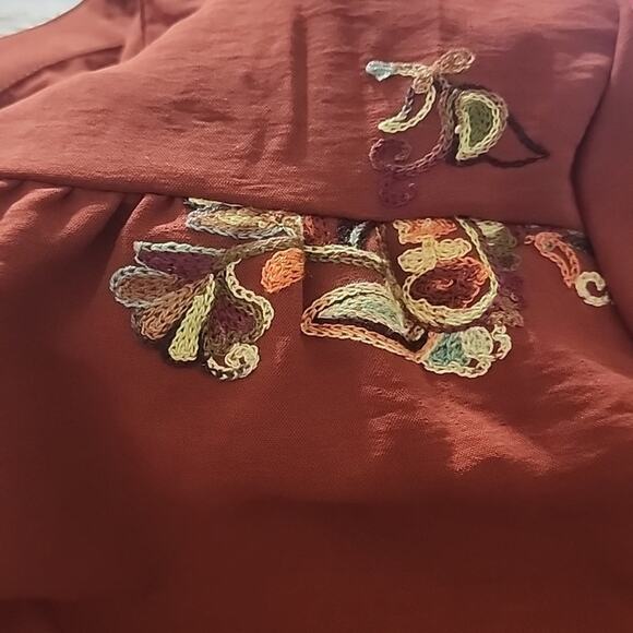Anthropologie x fig & flower‎ embroidered floral button down shirt plus size 3X - Picture 8 of 8